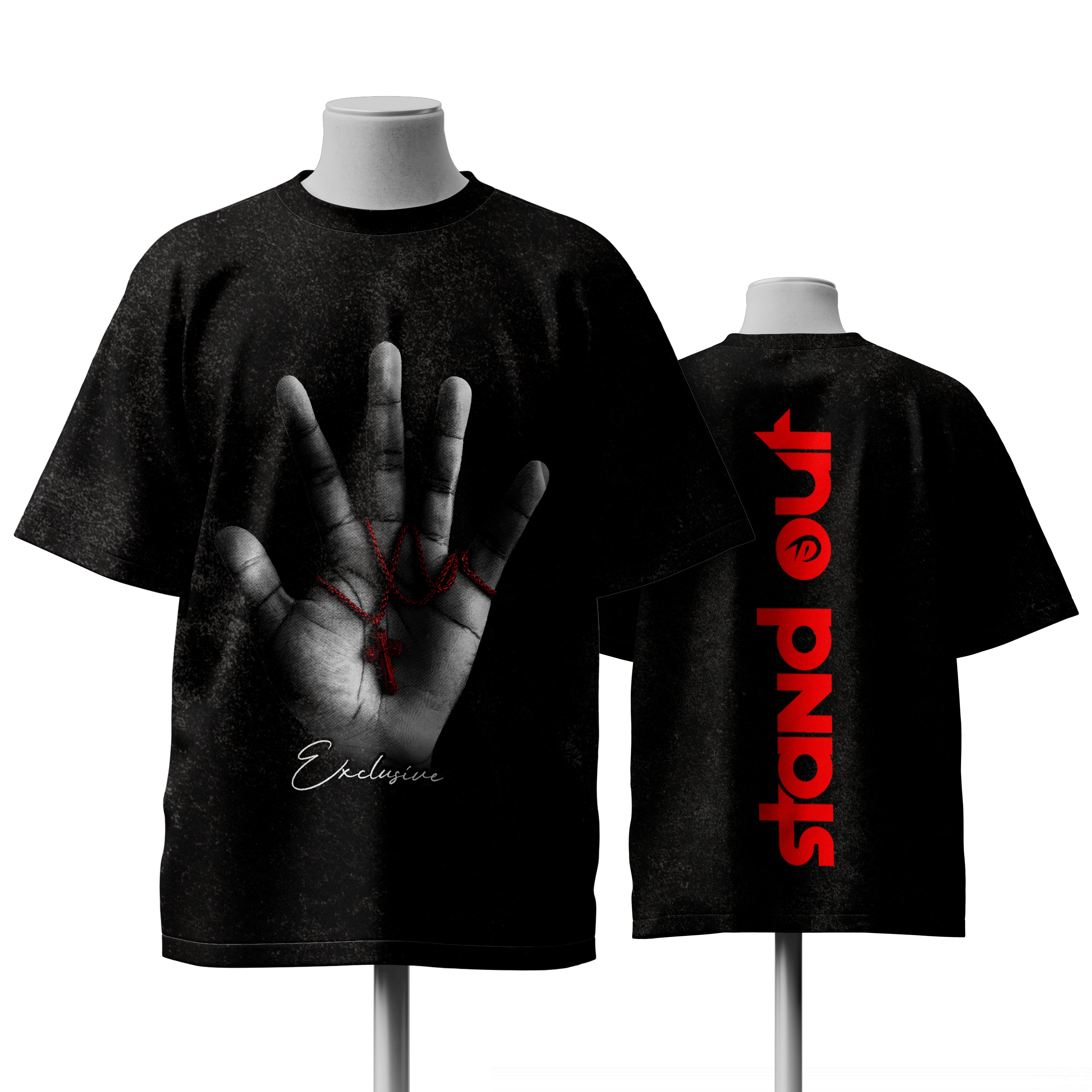 Oversized Distressed Exclusive Tee